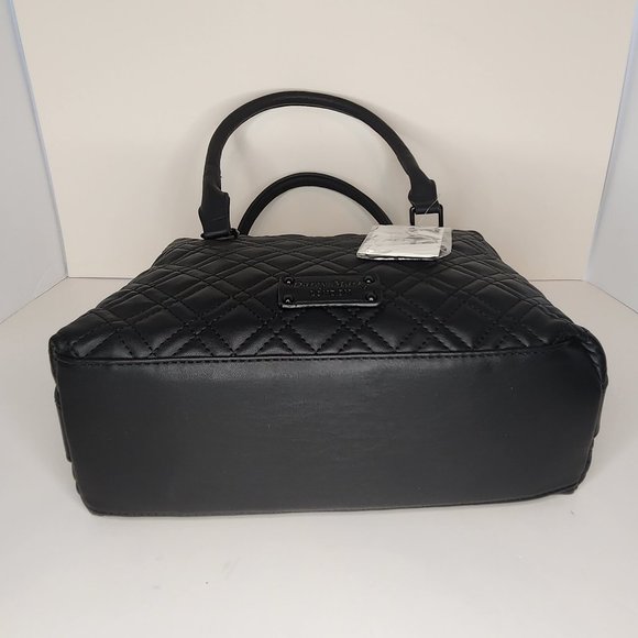 Darcy Mark's London Black Quilted Vegan Leather Satchel - NWT - Picture 5 of 9